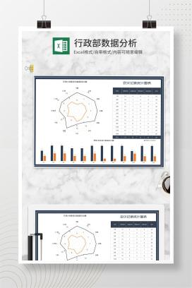 年度公司会议记录行政统计图表Excel模板