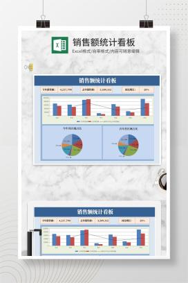 销售额统计看板Excel模板