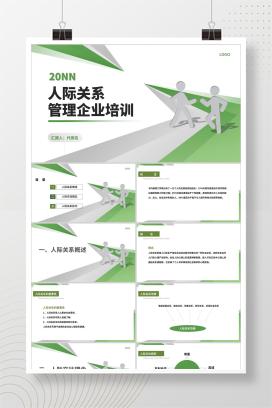 白色扁平风人际关系管理培训PPT模板