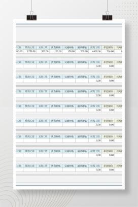 单位员工工资条Excel模板