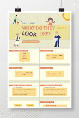 绿色扁平风八年级英语他们像什么课件PPT模板